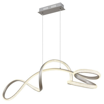 Luminosa Lighting Luminosa Swirl Pendant Ceiling Light Nickel Matt Led 4000K - image 1