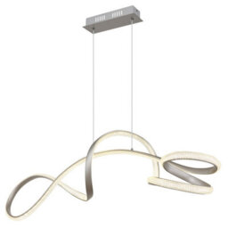 Luminosa Lighting Luminosa Swirl Pendant Ceiling Light Nickel Matt Led 4000K - thumbnail 1