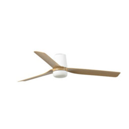 Luminosa Lighting Luminosa Punt Tub Medium 3 Blade Ceiling Fan Matt White, Maple With Light 3000 - 4200 - 6500K Tuya Smart System - thumbnail 1