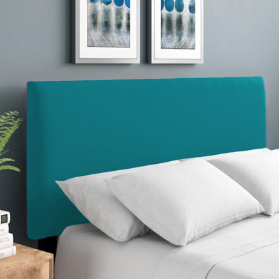 "Adore Designs Plain Victoria Plush Velvet 4Ft6 Double 20"" Headboard -  Mallard"
