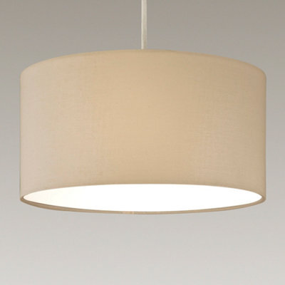K Living Modern Drum Cream Pendant Ceiling Light Shades With Diffuse - image 1