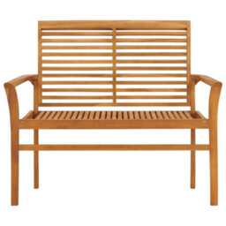 Vidaxl Garden Bench 112 Cm Solid Teak Wood - thumbnail 2