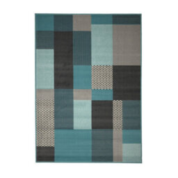 Melrose Colorama Montreal Blue Teal Square Design Large Indoor Area Rug 160/230Cm - thumbnail 4