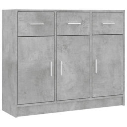 Berkfield Sideboard Concrete Grey 91X28X75 Cm Engineered Wood - thumbnail 2