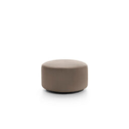 Abakus Direct Texas Round Swivel Footstool In Taupe - thumbnail 2