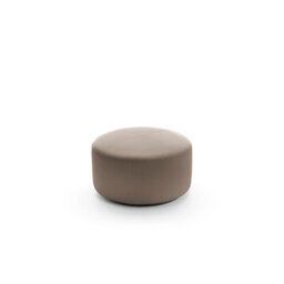 Abakus Direct Texas Round Swivel Footstool In Taupe - thumbnail 3