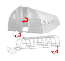 Crocodile Trading 8M X 3M (27' X 10' Approx) Pro+ White Poly Tunnel - thumbnail 2