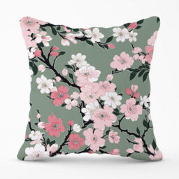 Warren Reed Designer Pink Floral Abstract Pattern Outdoor Cushion 45Cm X 45Cm - thumbnail 1