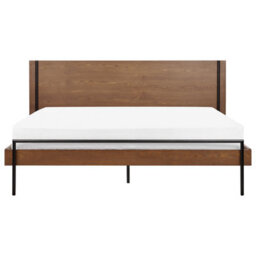 Beliani Bed Libermont 180 X 200 Cm (Eu Super King) Dark Ash Wood - thumbnail 4