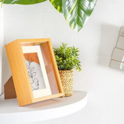 "Nicola Spring 5 X 7"" Deep Photo Frame - Light Wood/ivory Mount - 3D Deep Box Picture Frame Display Case (20 X 15Cm)" - thumbnail 5
