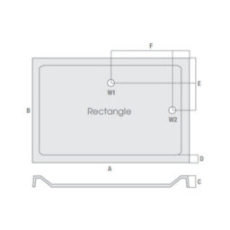 UK Homeliving Uk Home Living 1500X760M Rectangular Stone Resin Shower Tray With Waste - thumbnail 2