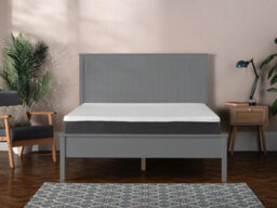 Snuggle Beds Charles Wooden Bed Frame - Grey - Double - thumbnail 1