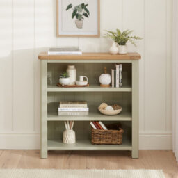 The Furniture Market Marbury Sage Green Painted Small Low Bookcase - thumbnail 2