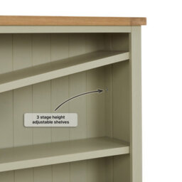 The Furniture Market Marbury Sage Green Painted Small Low Bookcase - thumbnail 6