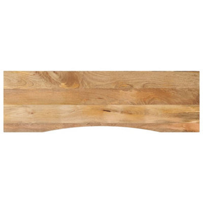 Berkfield Desk Top With Curve 160X50X2.5 Cm Solid Wood Rough Mango - image 1