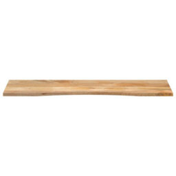 Berkfield Desk Top With Curve 160X50X2.5 Cm Solid Wood Rough Mango - thumbnail 3
