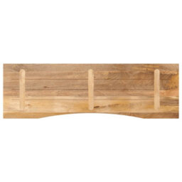Berkfield Desk Top With Curve 160X50X2.5 Cm Solid Wood Rough Mango - thumbnail 5
