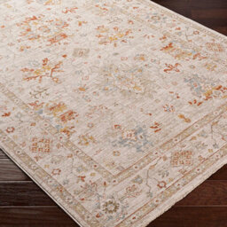 Livabliss Avant Garde-Vintage Beige Blue Orange Traditional Boho Fringe Living Dining Bedroom Rug 152 X 225 Cm Easy Care, Non Shedding - thumbnail 6