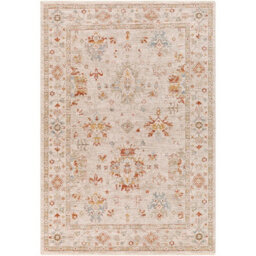 Livabliss Avant Garde-Vintage Beige Blue Orange Traditional Boho Fringe Living Dining Bedroom Rug 152 X 225 Cm Easy Care, Non Shedding - thumbnail 2