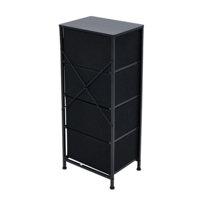 Chest Of Drawers Bedroom Furniture Storage Bedside Cabinet 4 Drawers Non-Woven - image 1