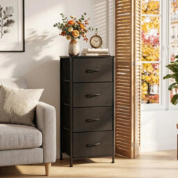 Chest Of Drawers Bedroom Furniture Storage Bedside Cabinet 4 Drawers Non-Woven - thumbnail 5