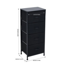 Chest Of Drawers Bedroom Furniture Storage Bedside Cabinet 4 Drawers Non-Woven - thumbnail 2