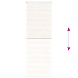 Berkfield Zebra Blind Marble Beige 70X200 Cm Fabric Width 65.9 Cm Polyester - thumbnail 5