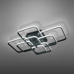 Living And Home 8 Lights Squares Black Contemporary Led Low Energy Semi Flush Acrylic Ceiling Light Cool White - thumbnail 4