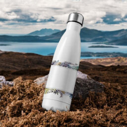 Benjamin Tate Design Square Tropical Border Stainless Steel Bottle Designer Style - thumbnail 3