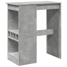 Berkfield Bar Table With Racks Concrete Grey 90X47.5X103.5 Cm Engineered Wood - thumbnail 2