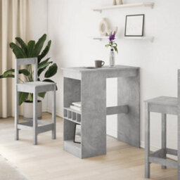 Berkfield Bar Table With Racks Concrete Grey 90X47.5X103.5 Cm Engineered Wood - thumbnail 3