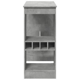 Berkfield Bar Table With Racks Concrete Grey 90X47.5X103.5 Cm Engineered Wood - thumbnail 5