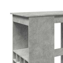 Berkfield Bar Table With Racks Concrete Grey 90X47.5X103.5 Cm Engineered Wood - thumbnail 7