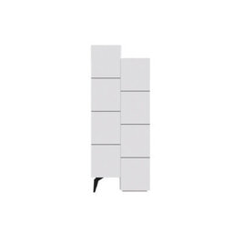 Decortie Stair Modern Storage Cabinet Multipurpose White Bathroom Living Room H 156Cm - thumbnail 2