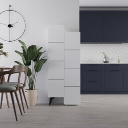 Decortie Stair Modern Storage Cabinet Multipurpose White Bathroom Living Room H 156Cm - thumbnail 4