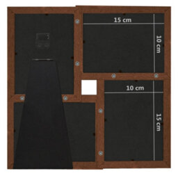 Berkfield Collage Photo Frame For 4X(10X15 Cm) Picture Dark Brown Mdf - thumbnail 8