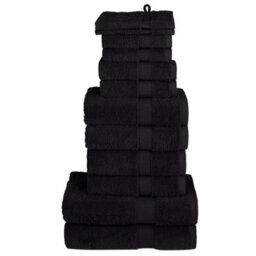 Berkfield 12 Piece Premium Towel Set Solund Black 600 Gsm
