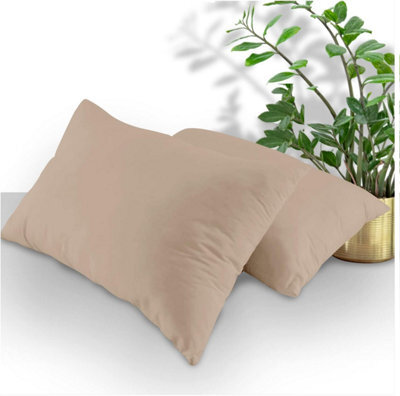 Gaveno Cavailia Plain Housewife Pillowcases Natural, Pair
