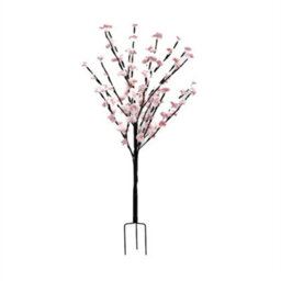 Solar Cherry Blossom Tree Stake Lights, 120Cm 100 Led Weatherproof Outdoor Garden Decor, Cordless Design - thumbnail 1
