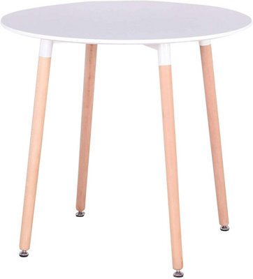Kosy Koala Dining Table White Wood Kitchen Place For 4 Seats, Dining Table Only (White H 75 X L 90 X W 90 Cm) - image 1
