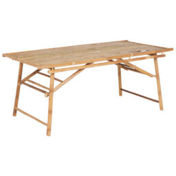 Beliani Garden Dining Table Tindari 180 Cm 90 Cm Bamboo Light Brown - thumbnail 1