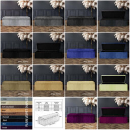 120Cm Large Plain Safar Storage Ottoman Box, Brown Naples Upholstered Deep Storage Ottoman End Of Bed Bench - thumbnail 2