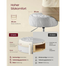 Dove Grey Pu Adjustable Dressing Stool 360 - thumbnail 5