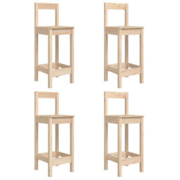 Berkfield 5 Piece Garden Bar Set Solid Wood Pine - thumbnail 6