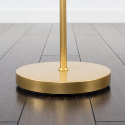 Valuelights Charles Gold Floor Lamp With Black And Metallic Shade And Bulb - thumbnail 2