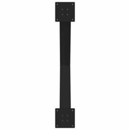 Berkfield Dining Table Legs X-Shaped 3 Pcs Black 90X(72-73) Cm Steel - thumbnail 7