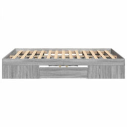 Berkfield Bed Frame Without Mattress Grey Sonoma 135X190 Cm Double Engineered Wood - thumbnail 6