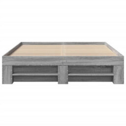 Berkfield Bed Frame Without Mattress Grey Sonoma 135X190 Cm Double Engineered Wood - thumbnail 5