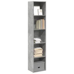 Berkfield Bookcase Concrete Grey 40X30X189 Cm Engineered Wood - thumbnail 1