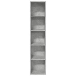 Berkfield Bookcase Concrete Grey 40X30X189 Cm Engineered Wood - thumbnail 4